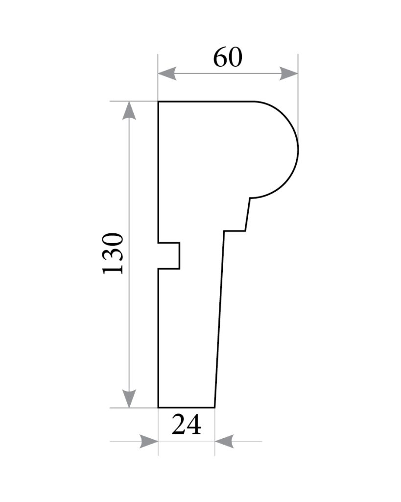 Молдинг ML 113 — креслення з розмірами